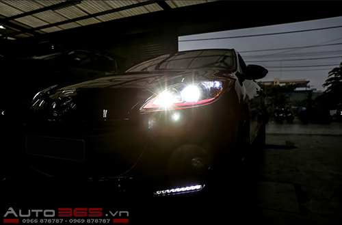 Mazda 3S đen - Độ đèn bi xenon kết hợp mí led đẳng cấp
